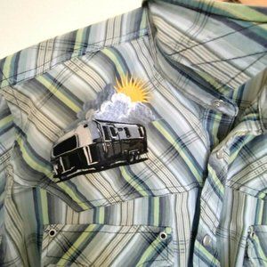 Dragonfly Airstream Pearl Snaps Plaid Western